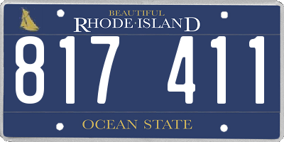 RI license plate 817411