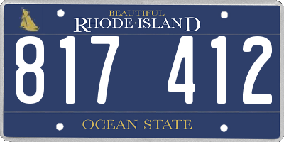 RI license plate 817412