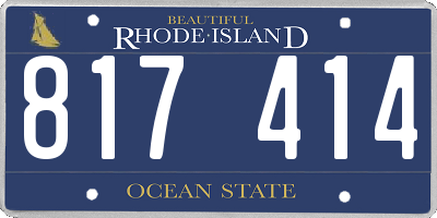 RI license plate 817414