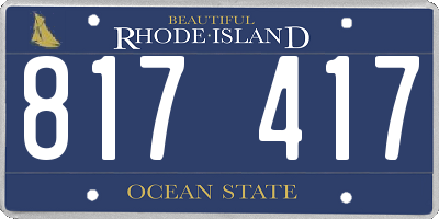 RI license plate 817417