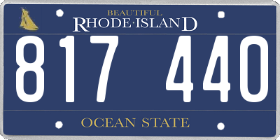RI license plate 817440