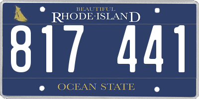 RI license plate 817441