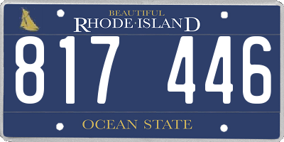 RI license plate 817446