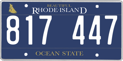 RI license plate 817447