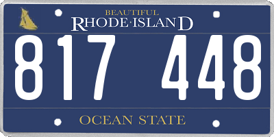 RI license plate 817448