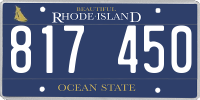 RI license plate 817450
