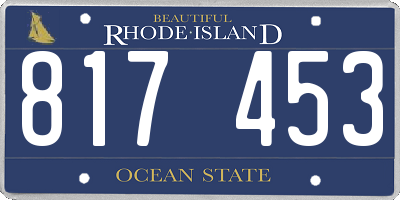 RI license plate 817453