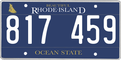 RI license plate 817459