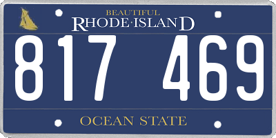 RI license plate 817469