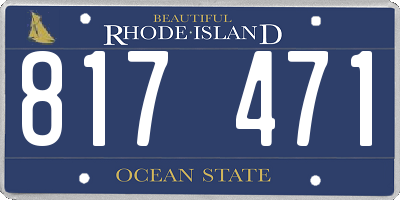 RI license plate 817471