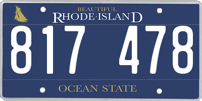 RI license plate 817478