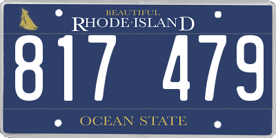 RI license plate 817479