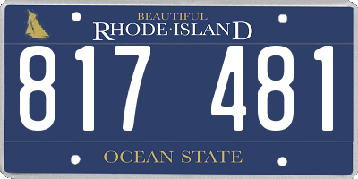 RI license plate 817481