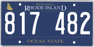 RI license plate 817482