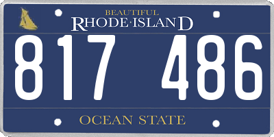 RI license plate 817486
