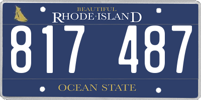 RI license plate 817487