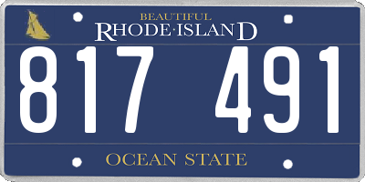 RI license plate 817491