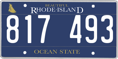 RI license plate 817493