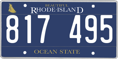 RI license plate 817495