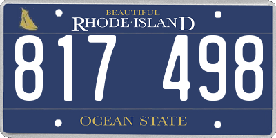 RI license plate 817498