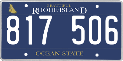 RI license plate 817506