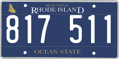 RI license plate 817511