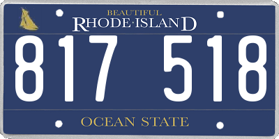RI license plate 817518