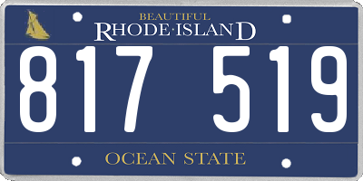 RI license plate 817519