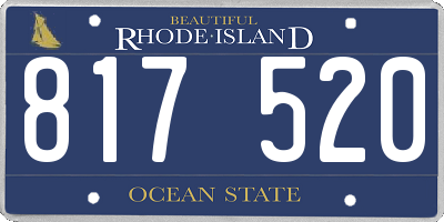 RI license plate 817520