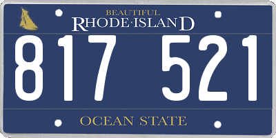 RI license plate 817521