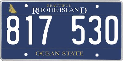 RI license plate 817530