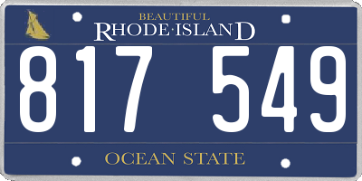 RI license plate 817549
