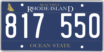 RI license plate 817550
