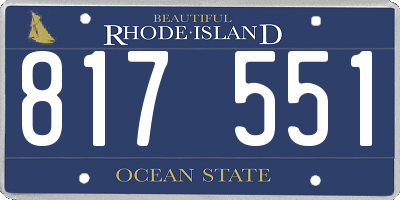 RI license plate 817551