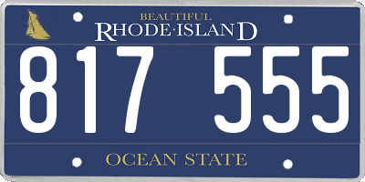 RI license plate 817555