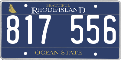 RI license plate 817556