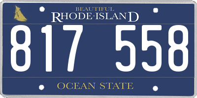 RI license plate 817558