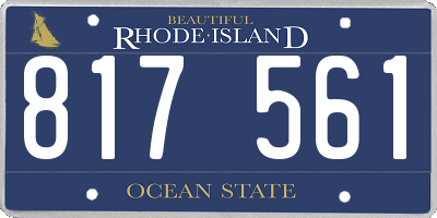 RI license plate 817561