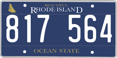 RI license plate 817564