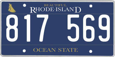 RI license plate 817569