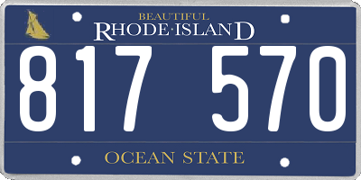 RI license plate 817570