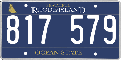 RI license plate 817579