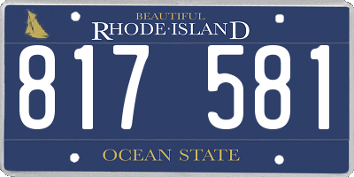 RI license plate 817581