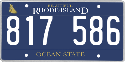 RI license plate 817586