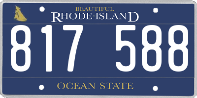 RI license plate 817588