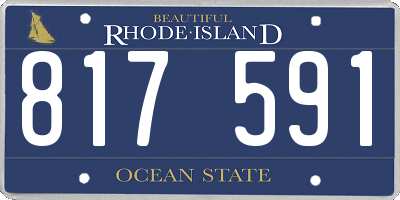 RI license plate 817591
