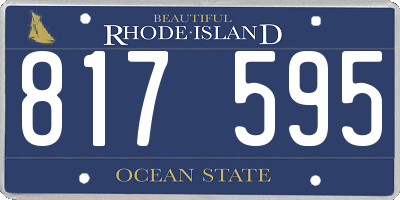 RI license plate 817595