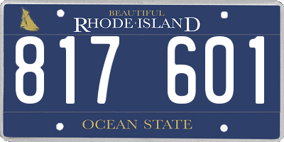 RI license plate 817601
