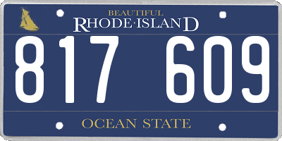 RI license plate 817609