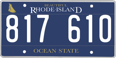 RI license plate 817610